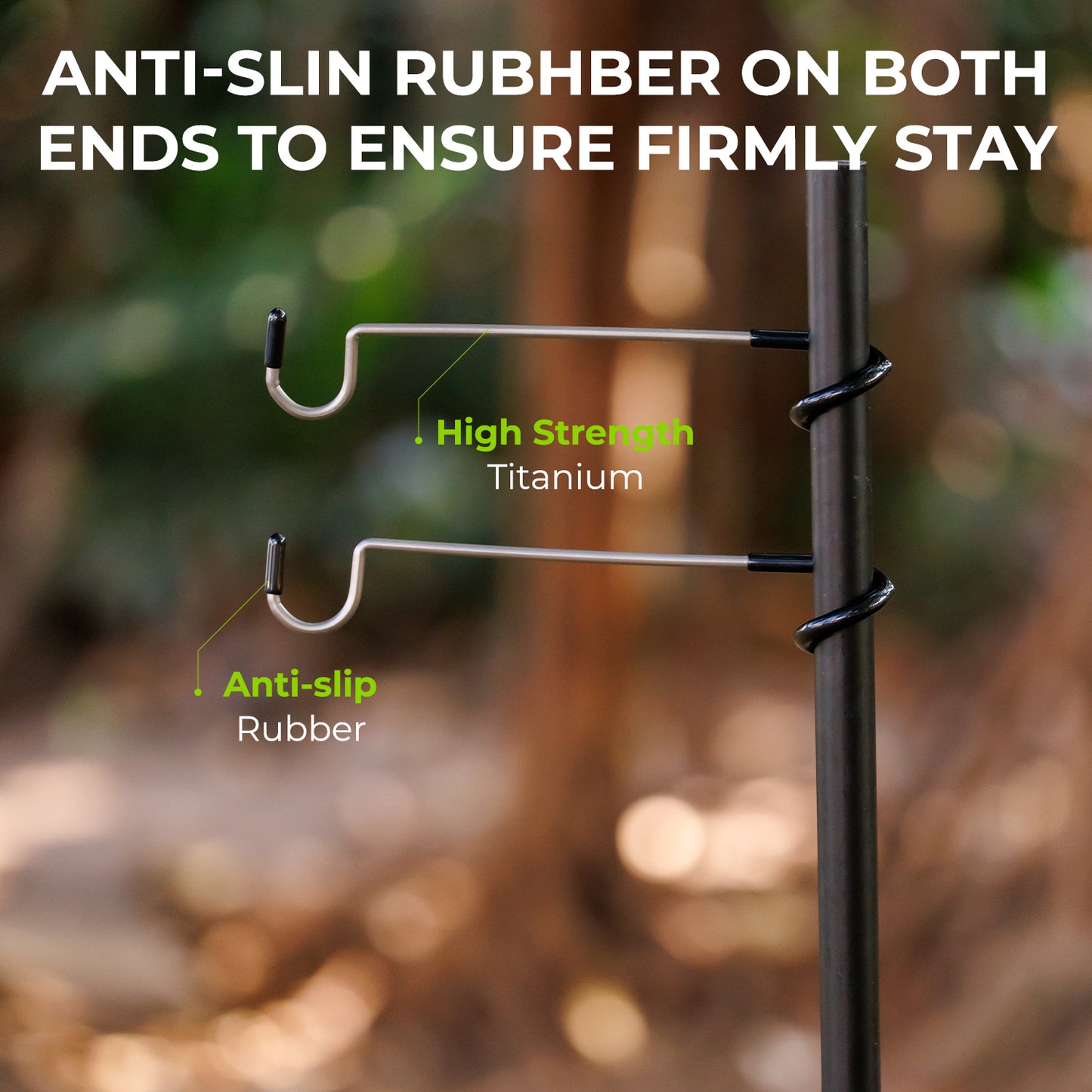 NexTerk Titanium Lantern Hooks, 20g Ultralight, Capacity, Rust-Resistant Hangers for Camping & Outdoor Use