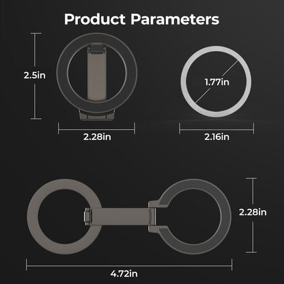 Magnetic Suction & Folding Full-Angle Mobile Phone Holder with Double-Sided Magnetic Bracket