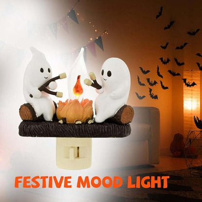 【🔥HOT】2024 Ghost Campfire Flickering Night Light，Halloween Light Decoration