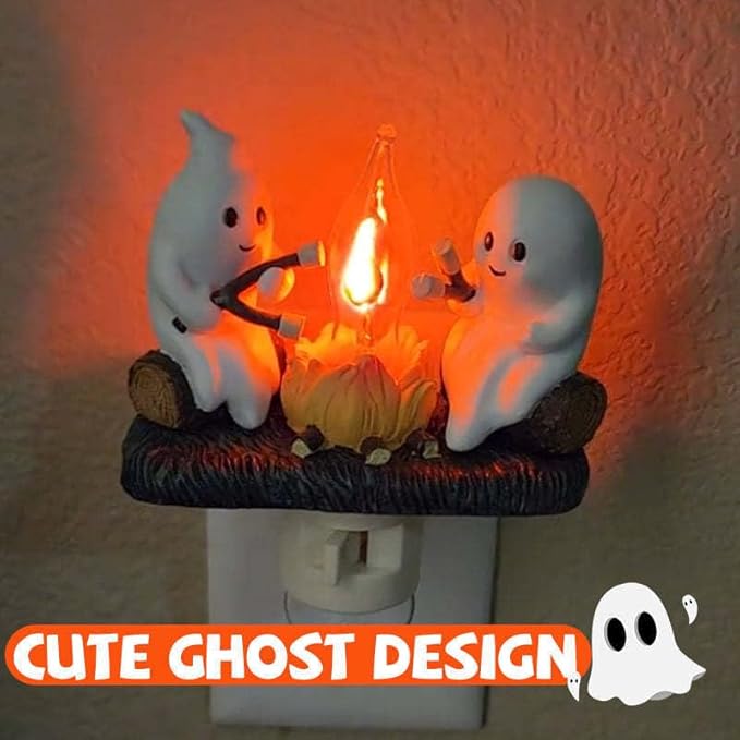【🔥HOT】2024 Ghost Campfire Flickering Night Light，Halloween Light Decoration
