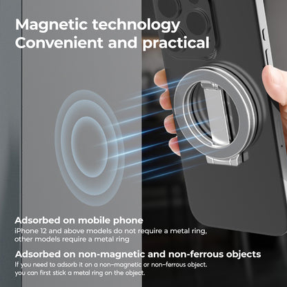 Magnetic Suction & Folding Full-Angle Mobile Phone Holder with Double-Sided Magnetic Bracket