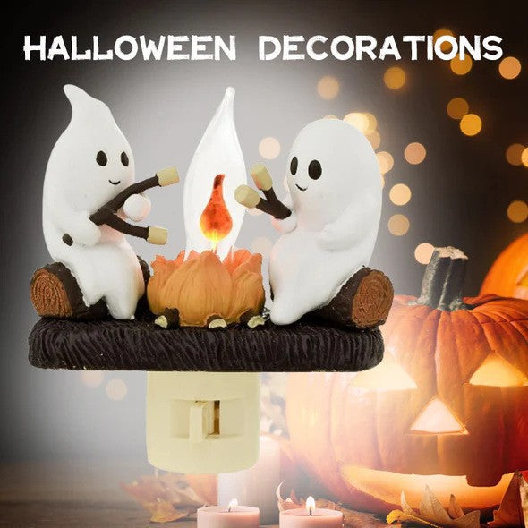 【🔥HOT】2024 Ghost Campfire Flickering Night Light，Halloween Light Decoration