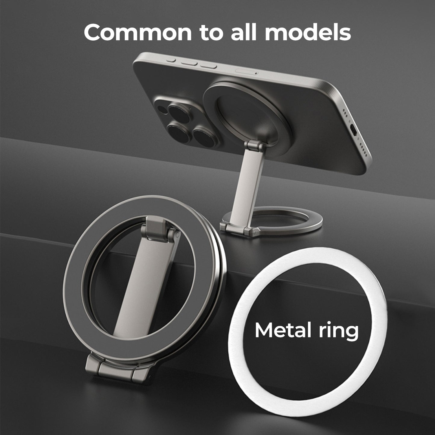 Magnetic Suction & Folding Full-Angle Mobile Phone Holder with Double-Sided Magnetic Bracket