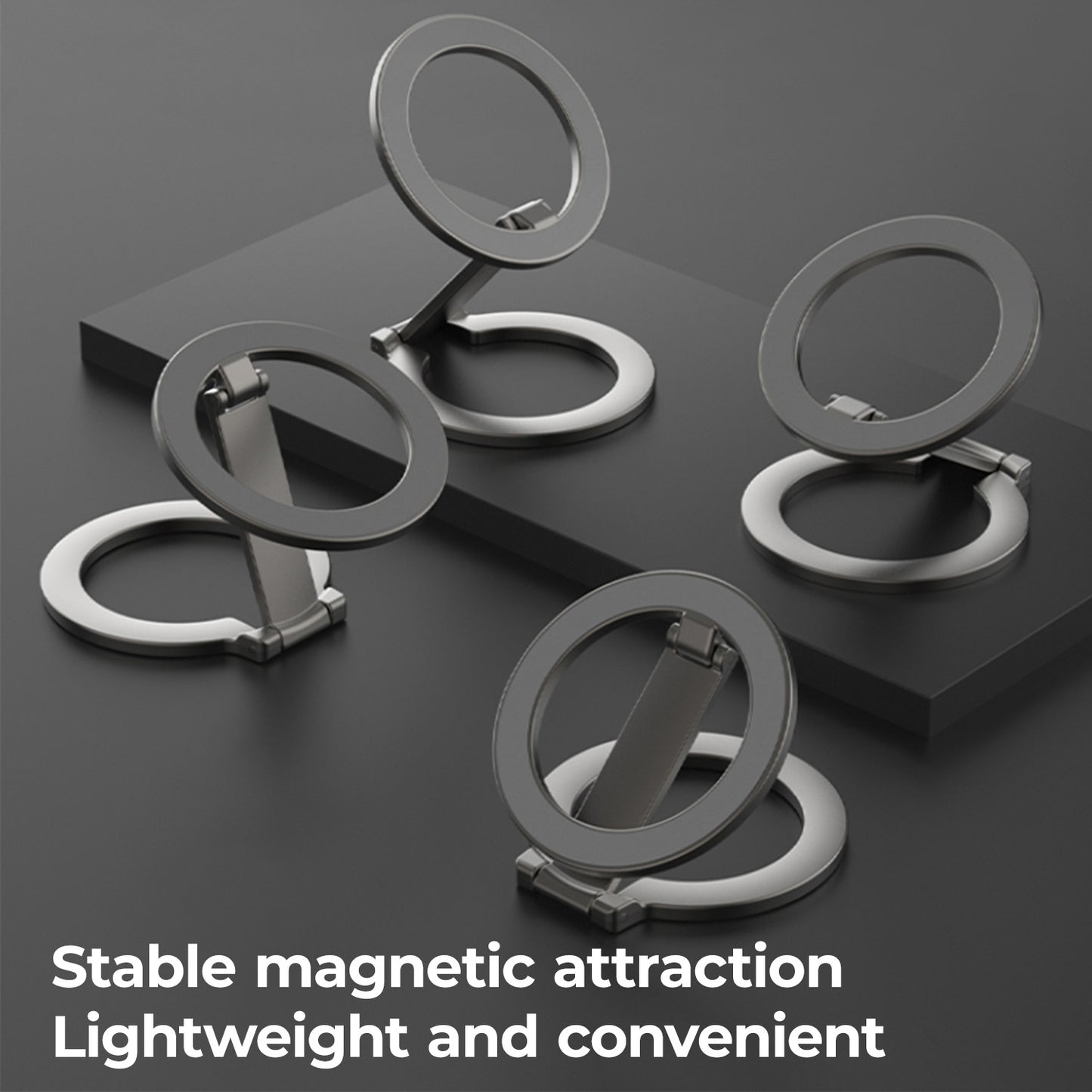 Magnetic Suction & Folding Full-Angle Mobile Phone Holder with Double-Sided Magnetic Bracket