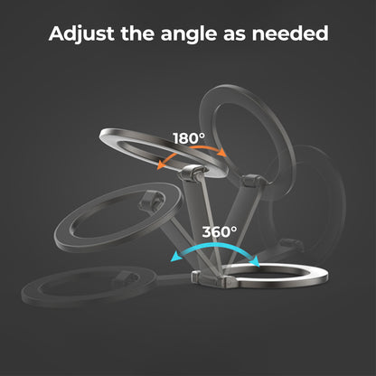 Magnetic Suction & Folding Full-Angle Mobile Phone Holder with Double-Sided Magnetic Bracket