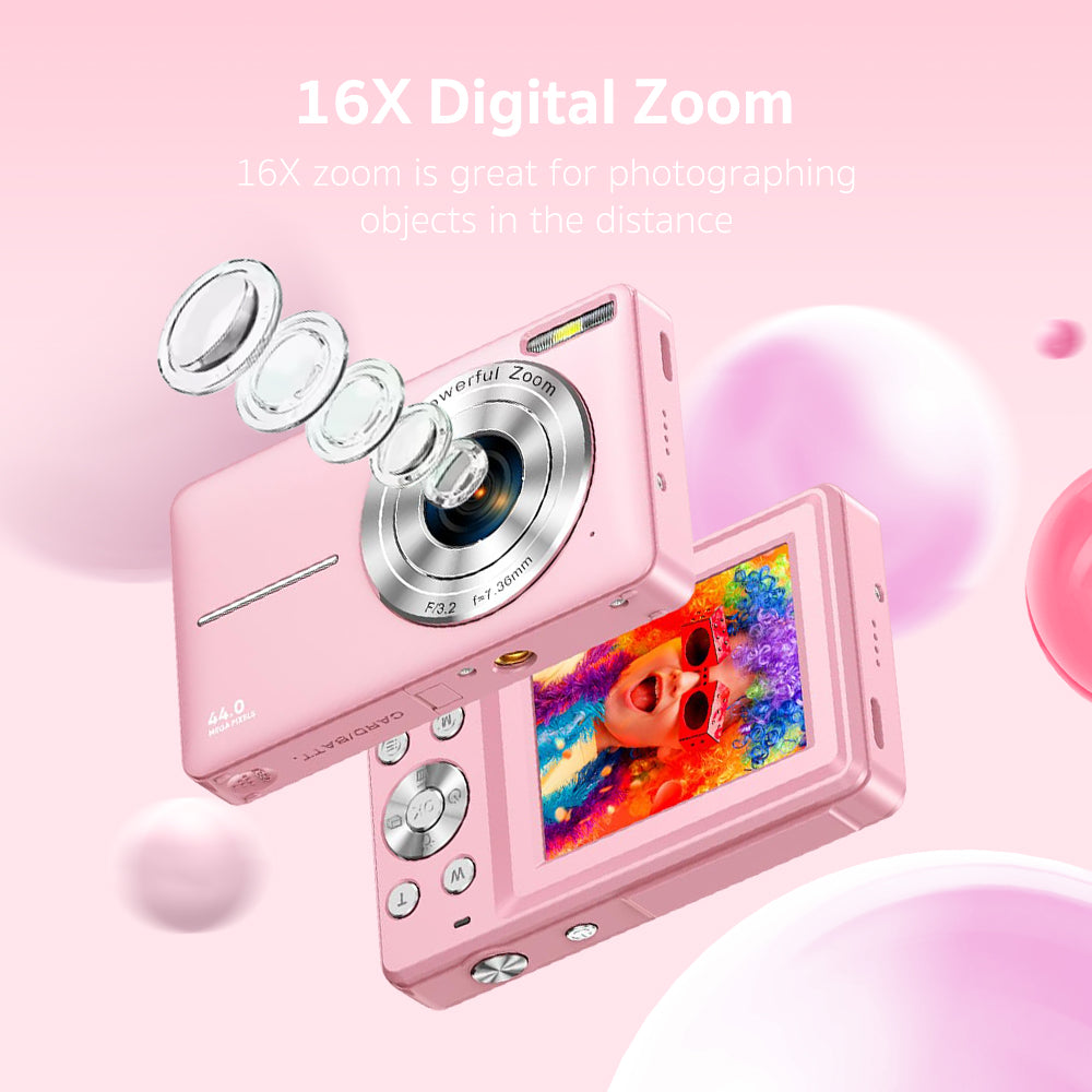 【Limited】DC403 FHD Digital 1080P Camera-White with EXTRA gifts