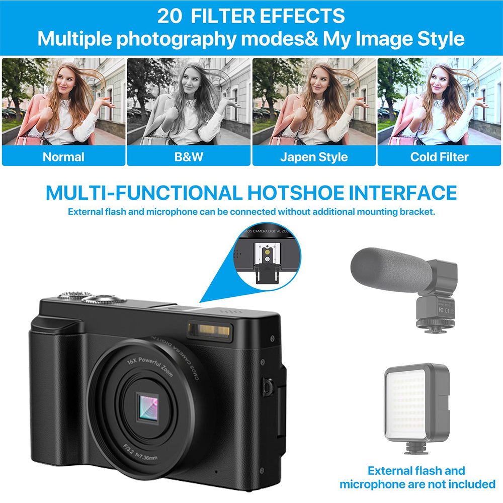 DC101 4K Digital Camera for Photography and Video