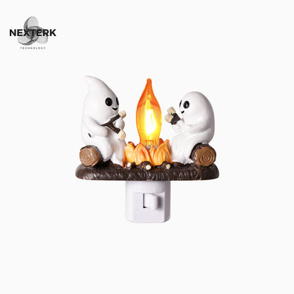【🔥HOT】2024 Ghost Campfire Flickering Night Light，Halloween Light Decoration