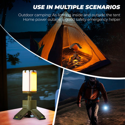 Rechargeable Telescopic Camping Lantern with 14000mAh Battery, Dimmable Magnetic Tent Light & Portable Power Bank for Outdoor Adventures, Hiking, Camping, and Emergency Use