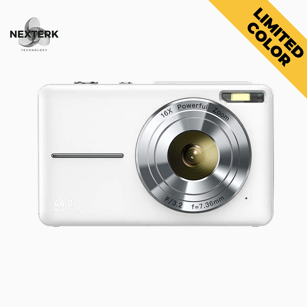 【Limited】DC403 FHD Digital 1080P Camera-White with EXTRA gifts